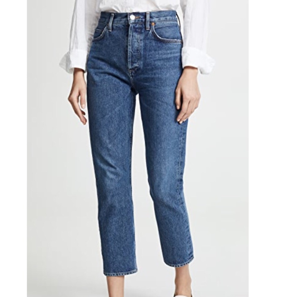 Agolde Riley Hise Rise straight crop jeans